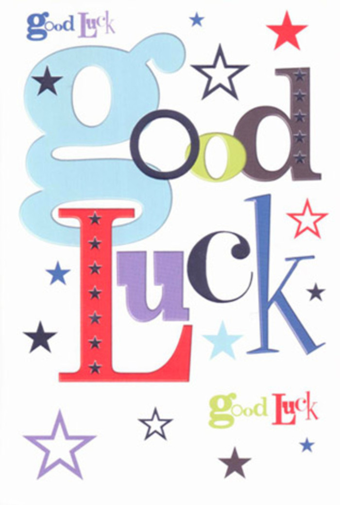 With a vibrant, contemporary energy, this good luck card becomes a visual anthem of hope and support that feels right at home in Chalk Farm's artistic neighbourhood. Set against a clean white background, every letter leaps forth in a different hue: wide strokes of pastel blue, slender black, zesty red, and moss-green, all animated as if cheering from the edge of a Regent's Park performance. Sprightly stars-some gleaming, others soft and subtle-dash across the card, capturing that familiar sense of anticipation before a big step, whether down the cobbled paths of Primrose Hill or into a new life chapter. Letters are styled with just enough whimsy to be uplifting but never gaudy, letting the design strike a perfect balance between modern freshness and timeless sentiment. The space around them lets the colours dance and breathe, much like the light filtering through Chalk Farm's leafy avenues. This card, like a favourite keepsake from a friendly florist, becomes more than words-a tangible reminder of the community's unspoken encouragement, ready to accompany someone from the heart of NW1 into fresh possibilities.
